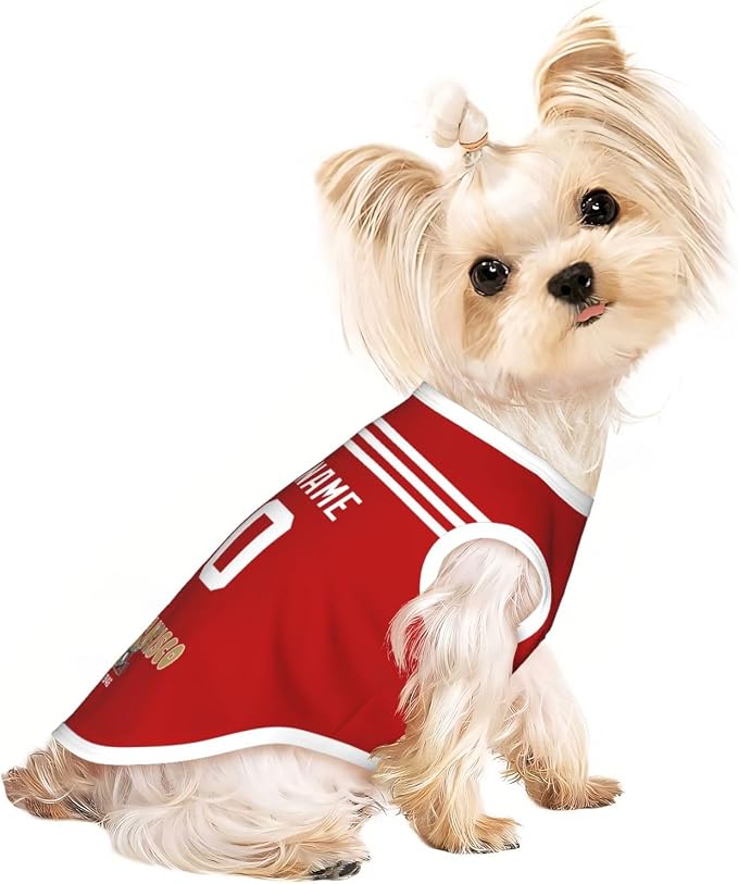 San Francisc0 Dog Clothes Jersey Pet Jersey Customized Any Name & Number S-5XL - Image 3