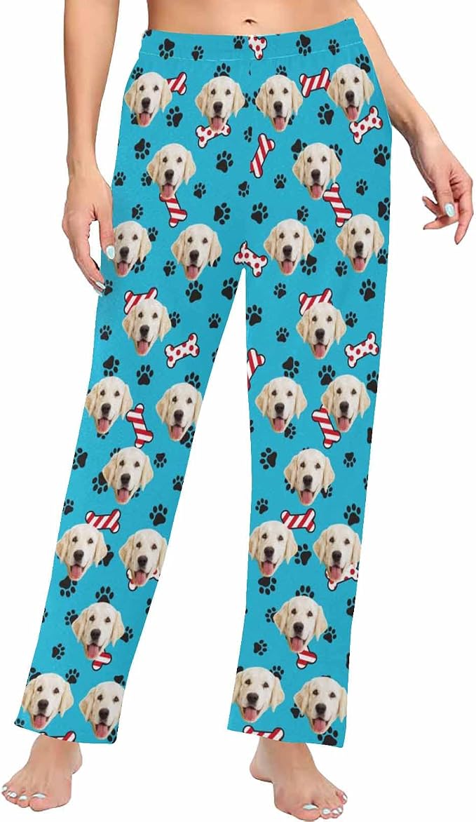 Custom Face Pajamas Pants Personalized Nightwear Bottoms by MyPupSocks