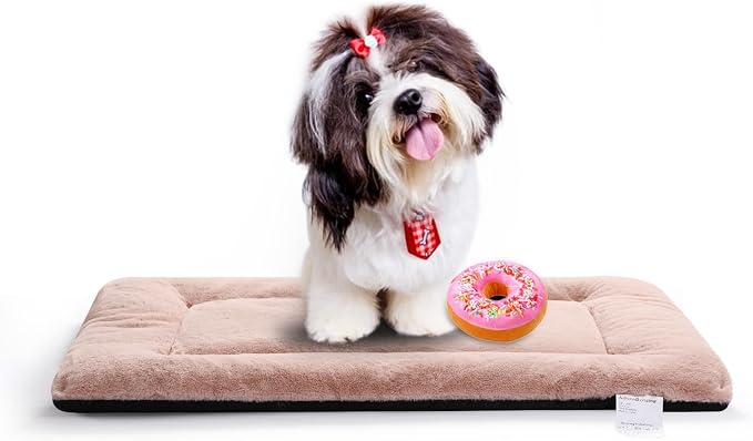 Dog Beds Crate Pad for Small Dogs Ultra Soft Dog Crate Bed Washable & Anti-Slip by VERZEY