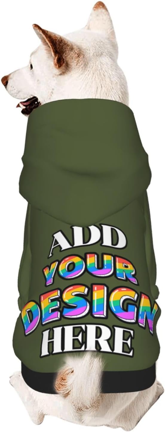Personalized Dog Hoodie Custom Hooded Pet Warm Pullover Sweatshirt by Phyxara
