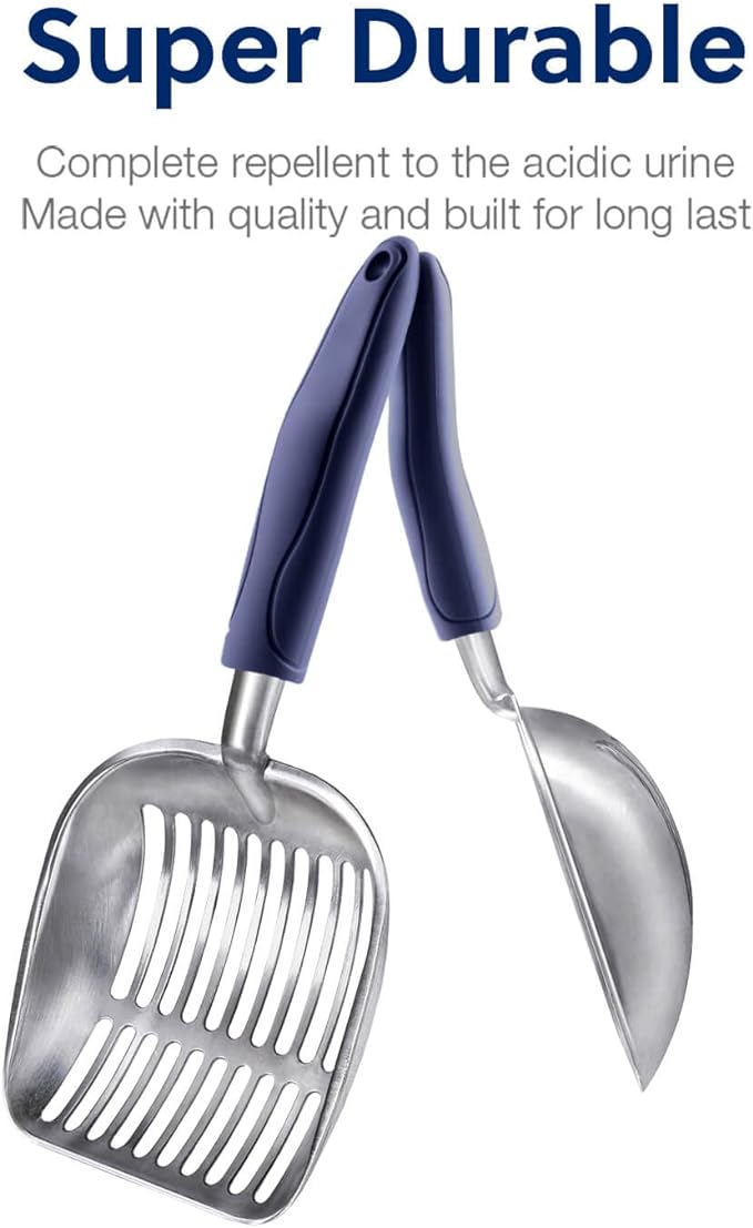 WePet Cat Litter Scoop, Aluminum Alloy Sifter, Kitty Metal Scooper, Deep Shovel - Image 5