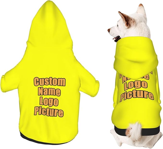 Custom Hoodie for Small Dogs Clothes Pajamas Sweater Personalized Dog Clothes by AEKSCOH