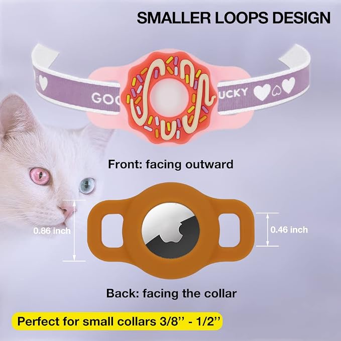 Cat Collar Holder for Airtag, Cat & Small Dog Harness Case for Air Tag - Image 2