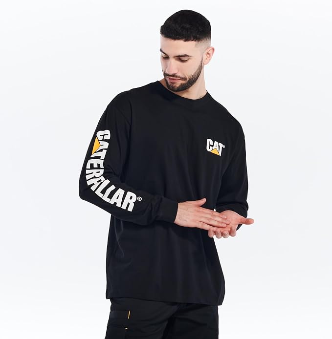 Caterpillar Trademark Banner Long Sleeve Tee Shirts - Image 2
