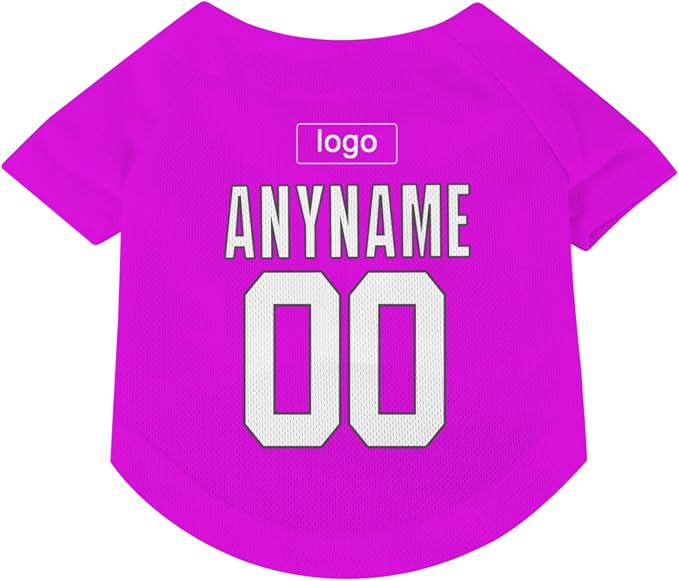Custom Pet Dog Baseball Jersey Personalized Dog&Cat Jersey Printed Text Logo - Image 3