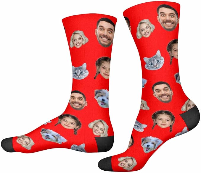 Artsadd Custom Face Socks for Dad Fathers Day Gift Novelty Personalized Photo - Image 7