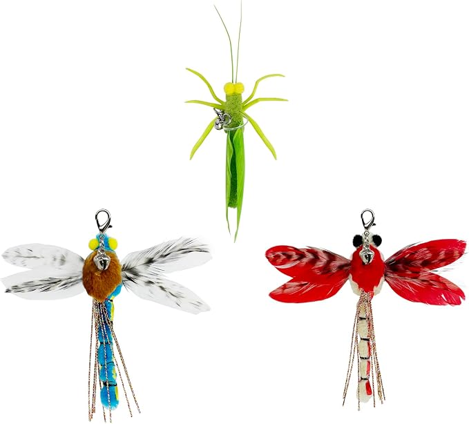 TTcat Feather Cat Toy Attachments, Cat Toys Replacement Feathers by TTCAT