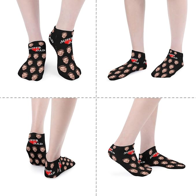 Personalized Ankle Socks with Face Custom Photo Socks Low Cut Ankle Socks - Image 4