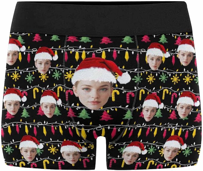 M YESCUSTOM Custom Faces Funny Short Briefs Gift - Image 6