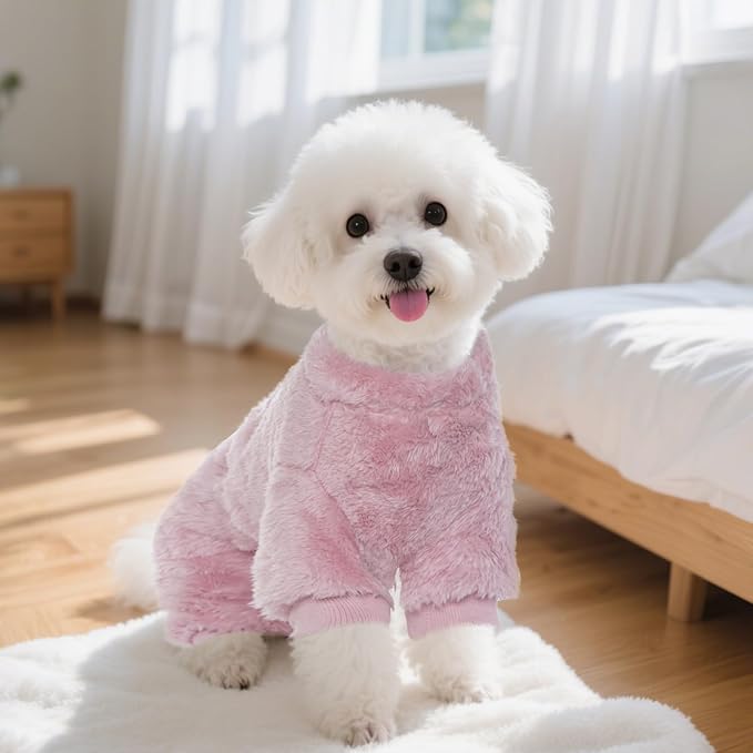 Plush Dog Pajamas Cute Warm Puppy Crown Pajamas Warm Kitten Winter Jumpsuit - Image 2