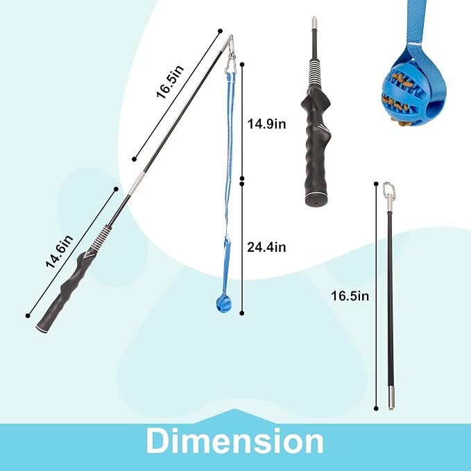 Flirt Pole for Dogs, Durable Dog Flirt Pole for Large Medium & Small Dogs - Image 8