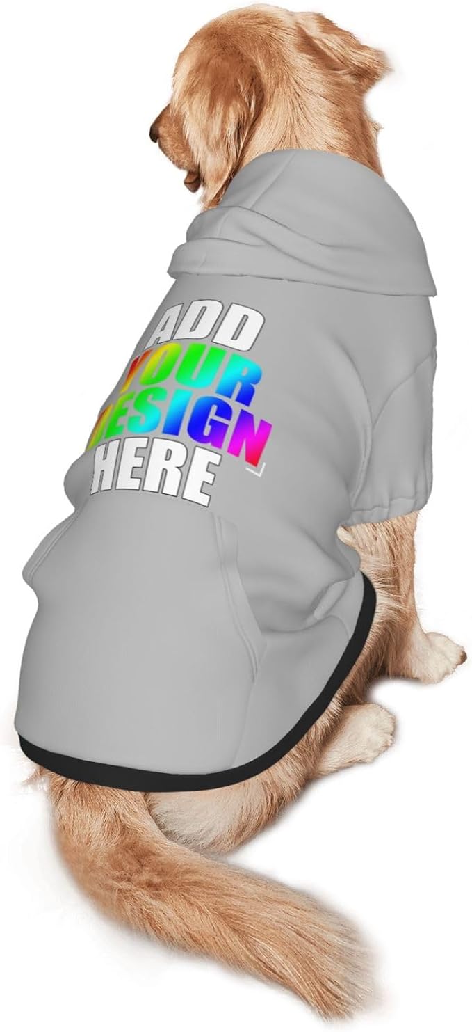 Custom Dog Hoodie with Text Photo, Personalized Pet Clothes Sweatshirt - Image 2