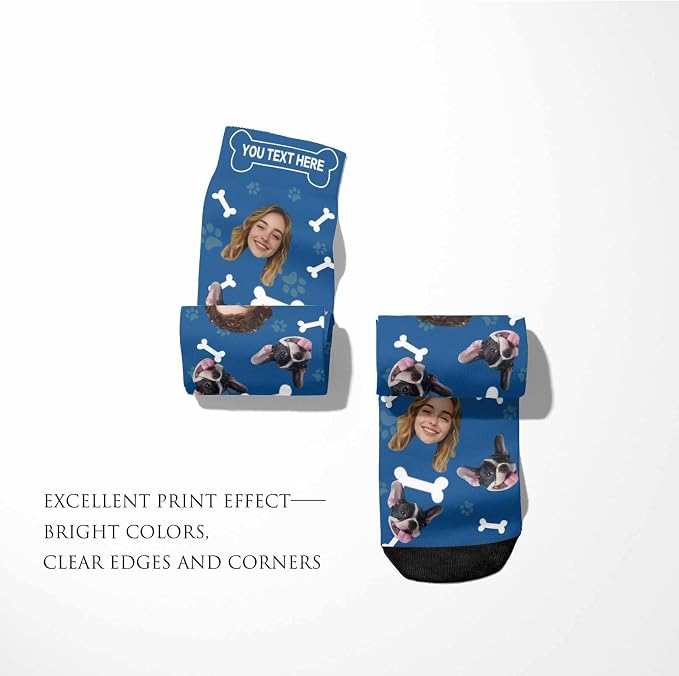 Artsadd Custom Face Socks for Women Men Cat Dog Lovers, Customized Unisex Funny - Image 4