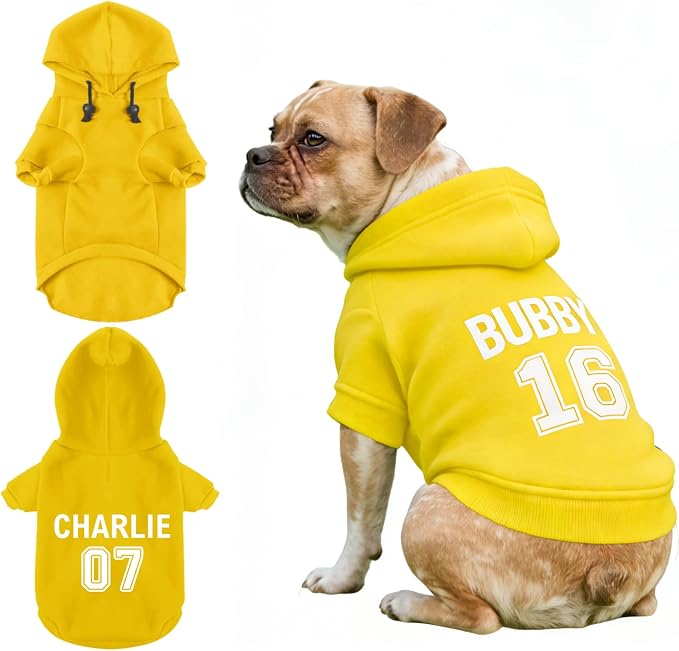 Custom Name Dog Hoodie, Personalized Pet Name Sweatshirt by Unknown