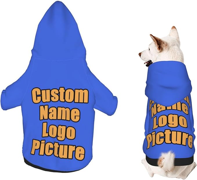 Custom Sweatshirt for Small Pet Cat Puppy Dogs Cold Weather Clothes Sweatshirt by AEKSCOH