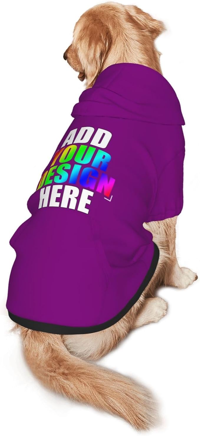 Custom Dog Hoodie with Text Photo, Personalized Pet Clothes Sweatshirt - Image 2