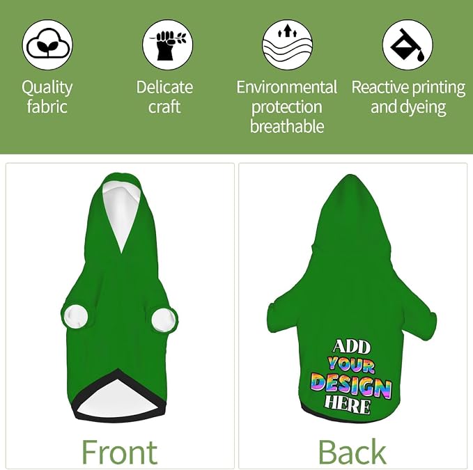 Personalized Dog Hoodie Custom Hooded Pet Warm Pullover Sweatshirt - Image 5