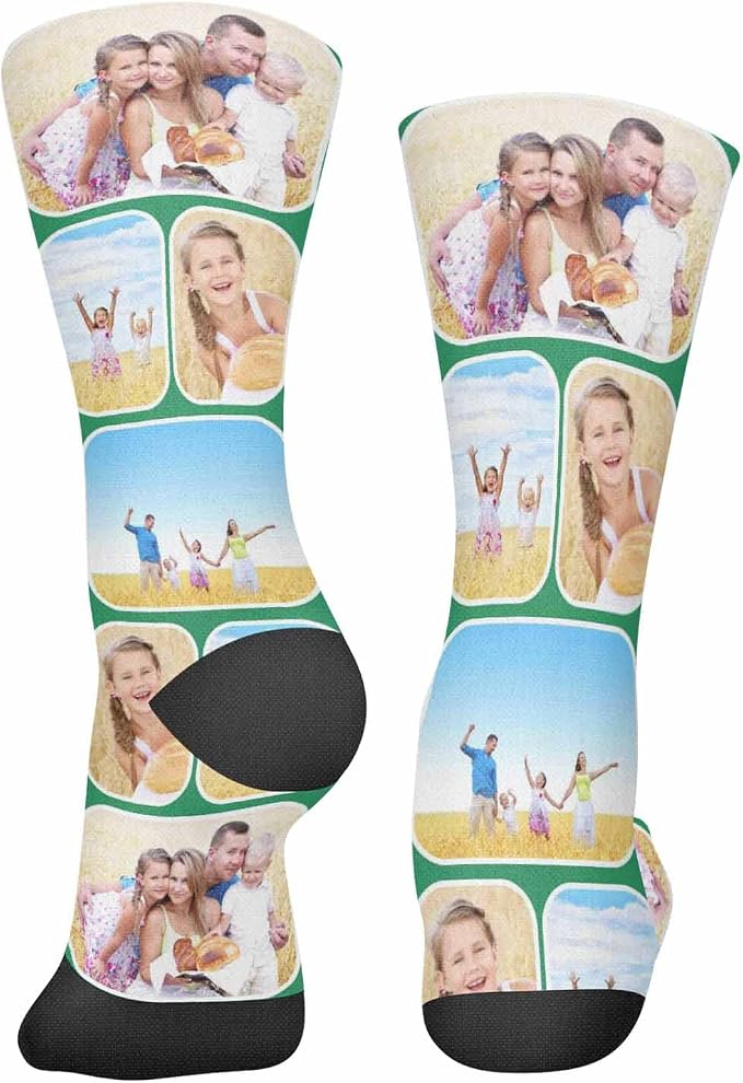 Artsadd Custom Face Socks for Dad Fathers Day Gift Novelty Personalized Photo - Image 5