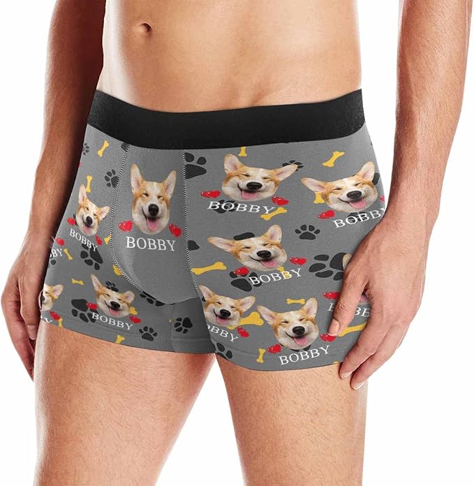 M YESCUSTOM Custom Faces Funny Short Briefs Gift - Image 2