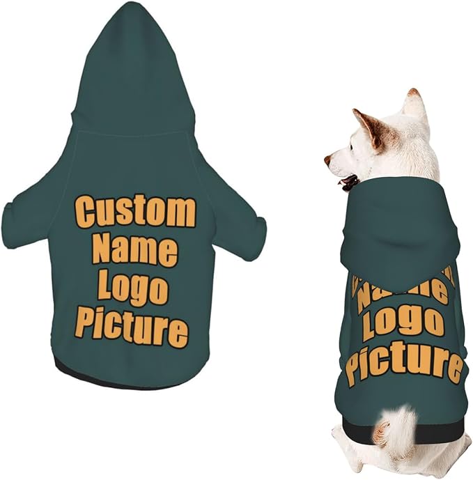 Custom Dog Hoodies for Small Dogs Costume Xmas Pajamas Outfit Pullover Winter by AEKSCOH