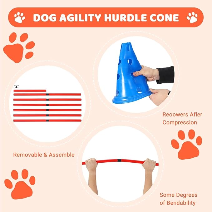 Dog Agile Course Backyard Set, Complete Dog Obstacle Kit - Image 4
