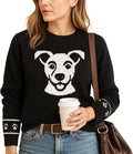 Custom Dog Knit Sweater for Women Personalized Pet Paw Print Pullover Dog Mom by GrewearFashion