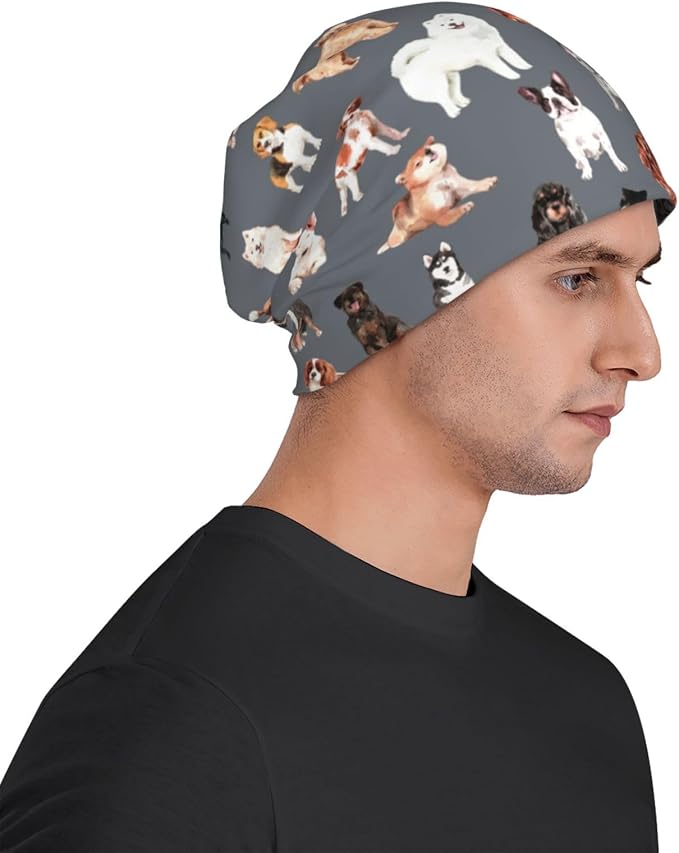 Beanie Hat Skull Cap Chemo Hat Slouchy Cap Headwear Stretch Knitted Hats - Image 9