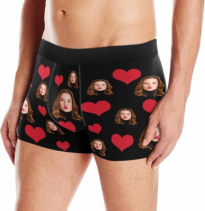 M YESCUSTOM Custom Faces Funny Short Briefs Gift - Image 4