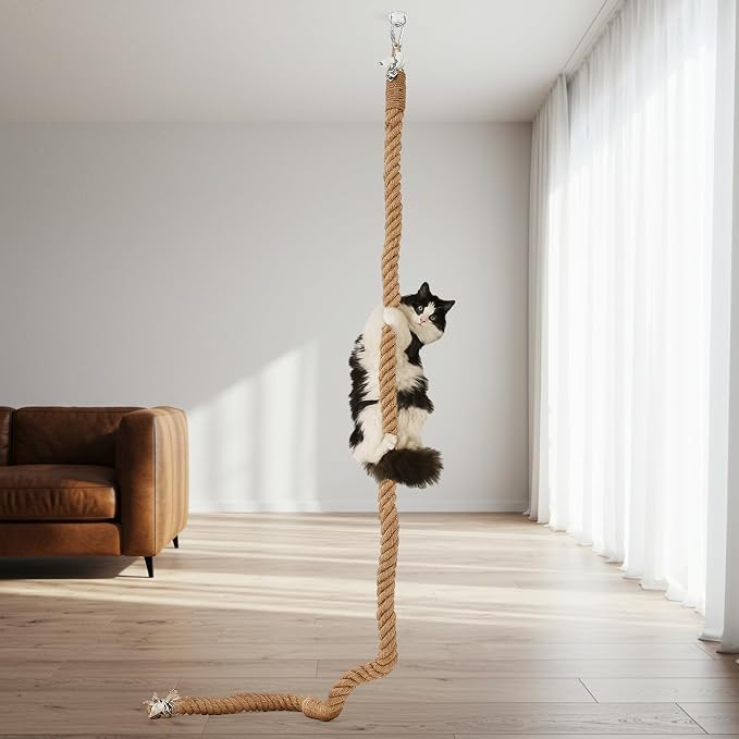 Weysat 1.97'' x 6.7 ft Cat Climbing Jute Rope by Weysat