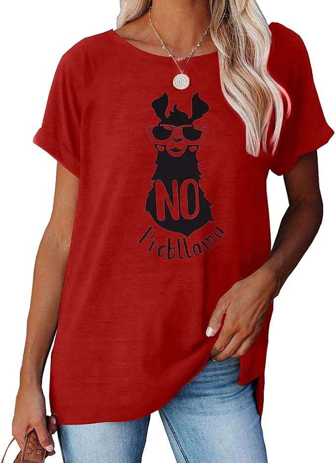 NIUBIA Women's T Shirts Summer Tops Simple Heart Graphic Shirts Sayings Short - Image 2