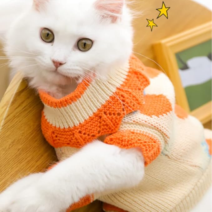 ANIAC Fall Dog Sweater for Small Dog Girl Strawberry Knitted Cat Sweater Winter - Image 5