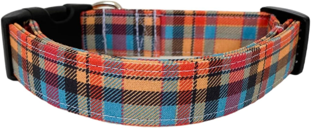 Orange Plaid Dog Collar - Image 2
