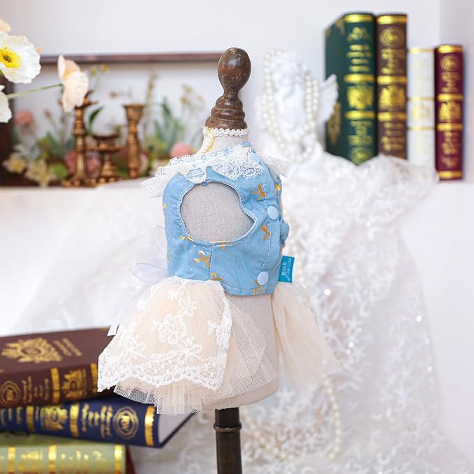 Fashion Sweet Puppy Dog Blingbling Princess Skirt Pet Dog Lace Cake Camisole - Image 3