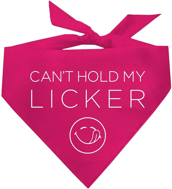 Can’t Hold My Licker Funny Drooler Dog Bandana by TeesTails