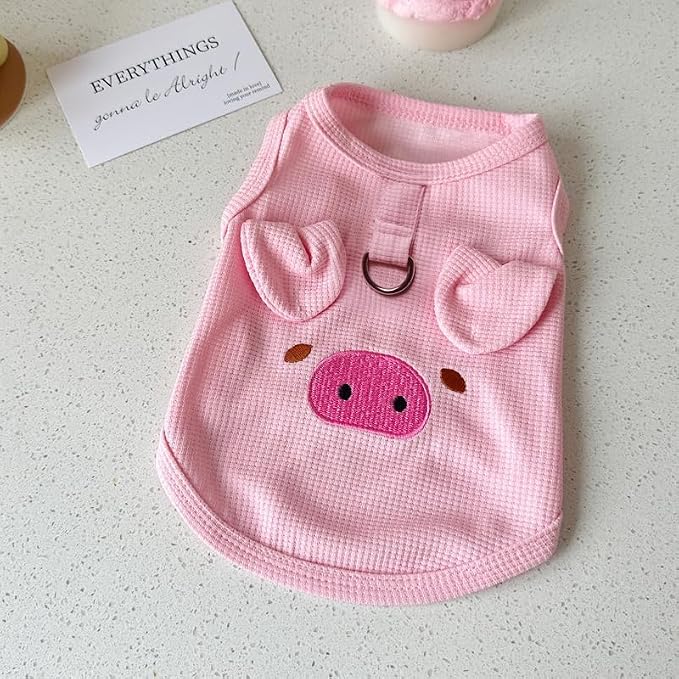 Pig/Panda Printed 3D Cat and Dog Tank Top, Cute Sleeveless Pet Clothing Tank Top - Image 6