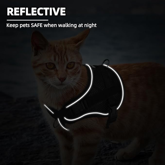 PUPTECK Cat Harness and Leash Set Escape Proof, Adjustable Reflective Kitten - Image 8