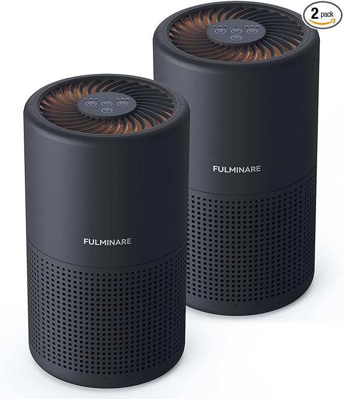 FULMINARE Air Purifiers for Bedroom H13 True HEPA Air Filter Quiet Air Cleaner by PureAirPowerfulSound