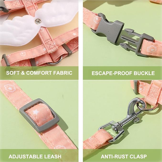 Cat Harness and Leash Set for Outdoor Travel Walking Escape Proof Soft Safe - Image 2
