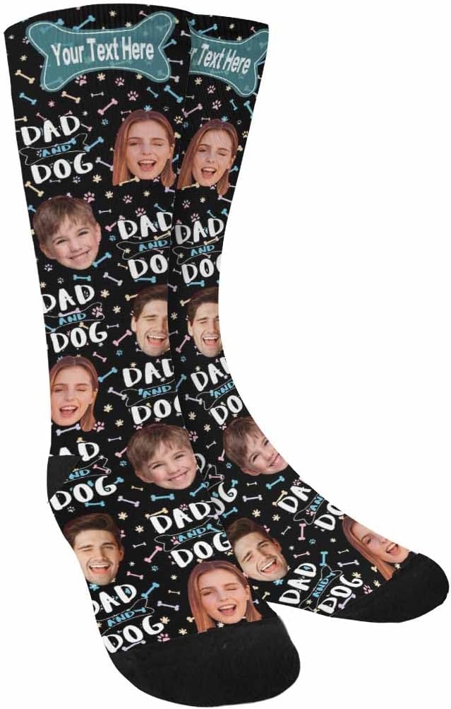 Artsadd Custom Face Socks for Women Men Cat Dog Lovers, Customized Unisex Funny - Image 4