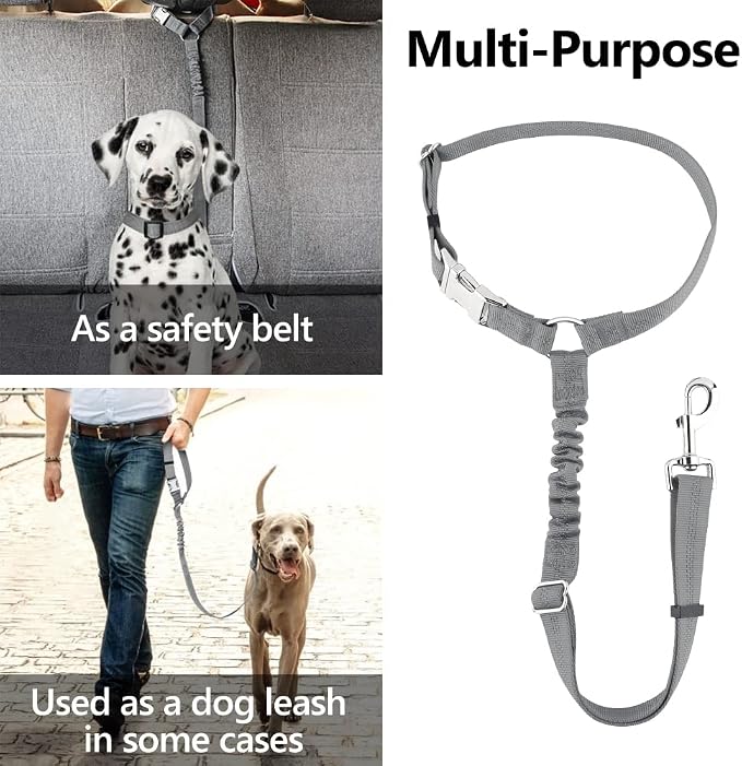 Plutus Pet Dog Seat Belt for Car Headrest, Reflective and Adjustable Restraint - Image 6