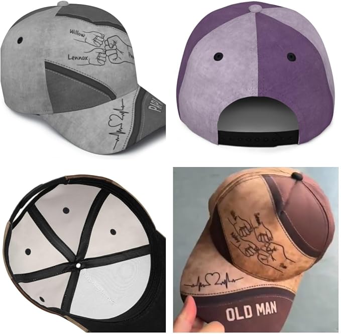Personalized Dad Cap Fist Bump Dad Grandpa Cap - Image 4