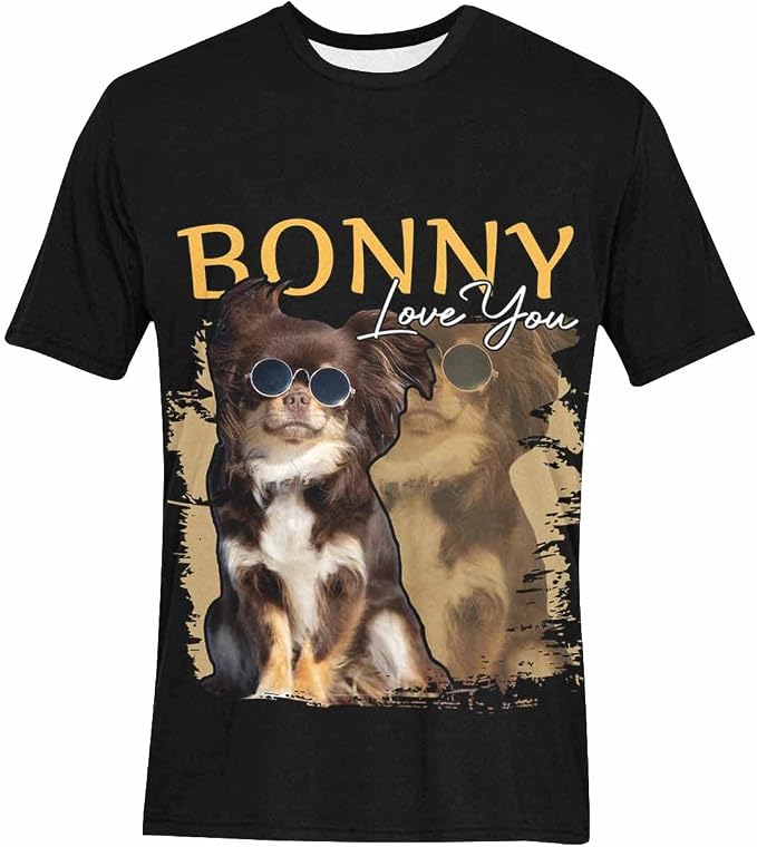 Custom T Shirts with Face Photo Text Pet Shirt - Image 3