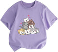 KEEVICI Cute Cartoon Cat Shirts by KEEVICI
