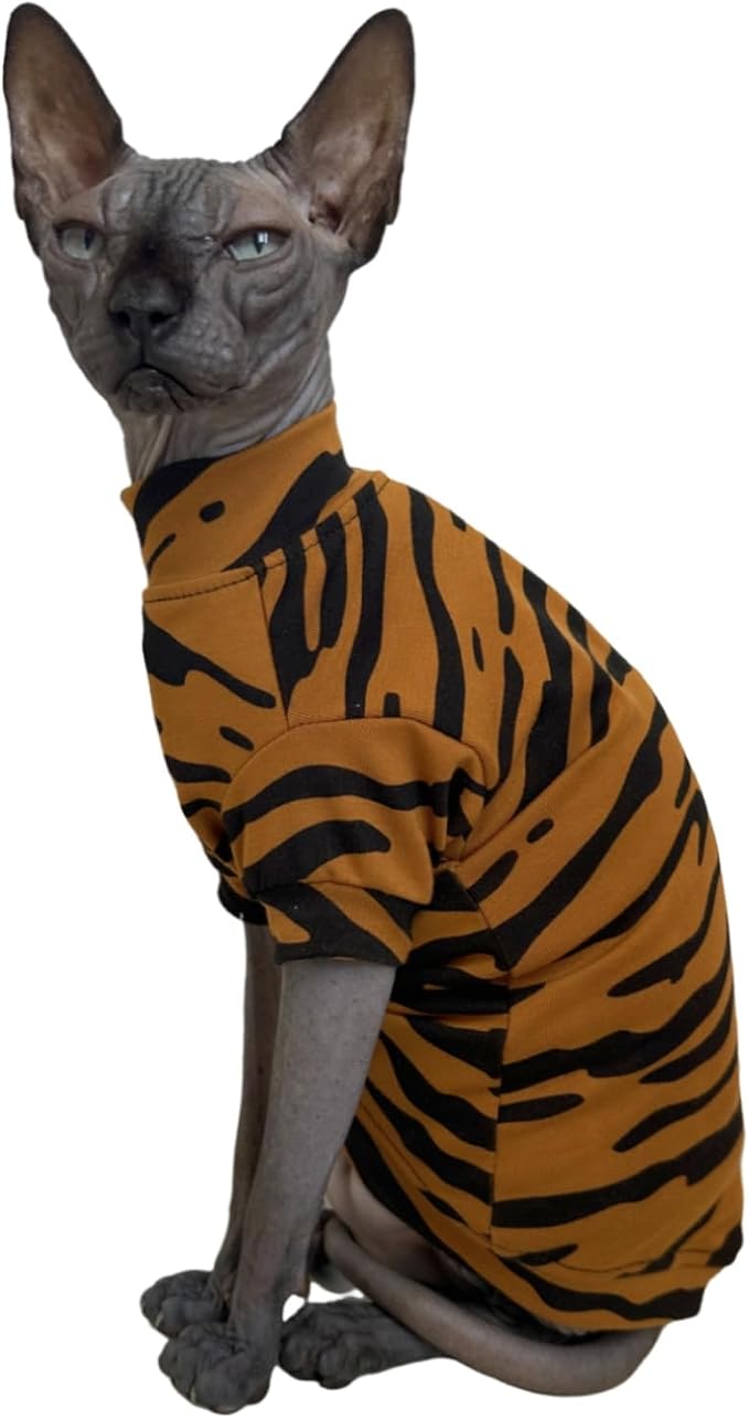 Limited Edition Sphynx Cat Cotton T-Shirts Hairless Cat Sweatshirt Pet Kitten - Image 2