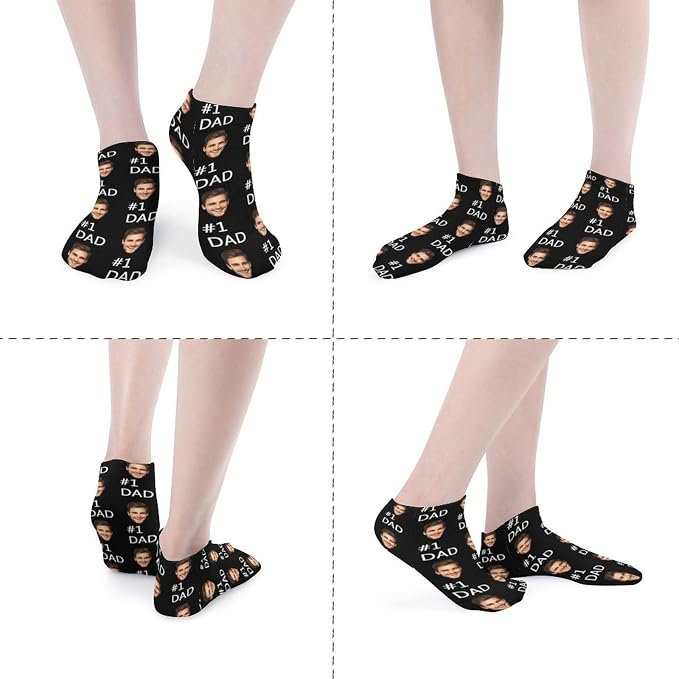 Personalized Ankle Socks with Face Custom Photo Socks Low Cut Ankle Socks - Image 4