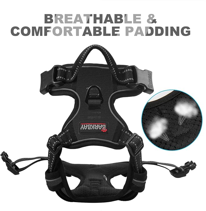 BARKBAY No Pull Dog Harness Front Clip Heavy Duty Reflective Easy Control Handle - Image 7