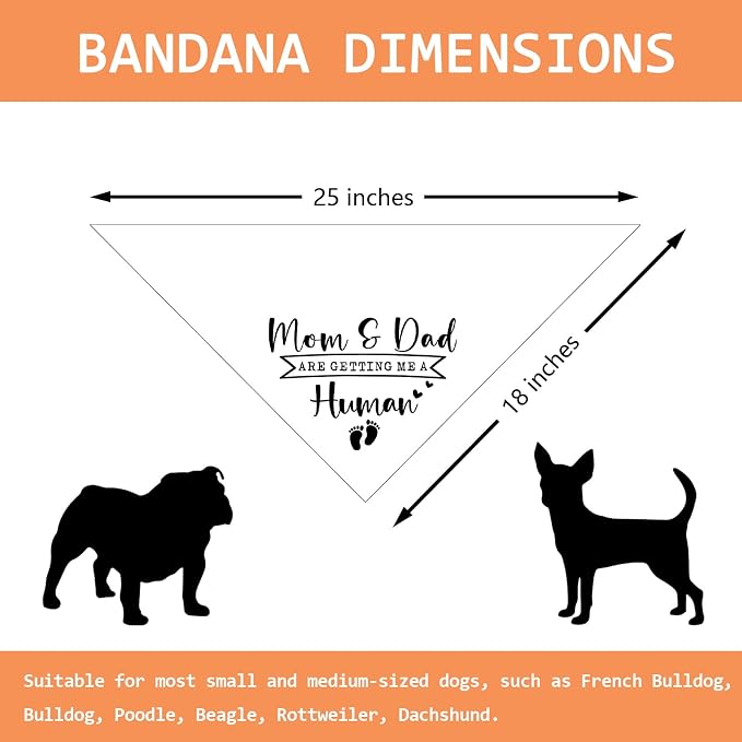 Mom & Dad are Getting Me a Human Dog Bandana Pregnancy Announcement - Image 2