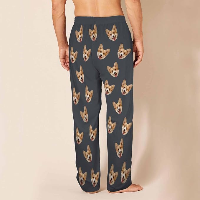MyPupSocks Custom Pajama Pants for Pet Lover, Personalized Photo Face Printed - Image 3
