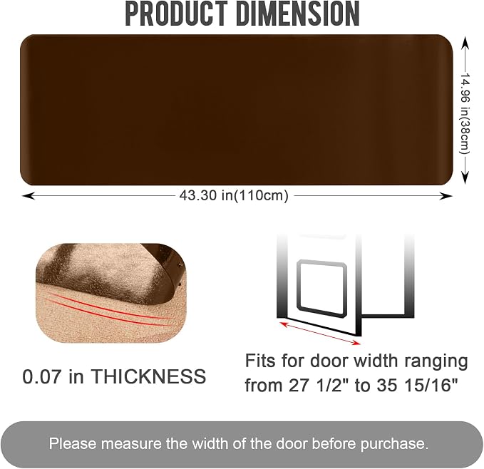 Uross Carpet Protector for Pets -3.6FT Brown Round Corner Plastic Carpet - Image 3