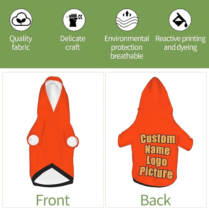 Custom Dog Hoodie for Small Medium Large Dogs Puppy Cat Costume Xmas Pajamas - Image 6
